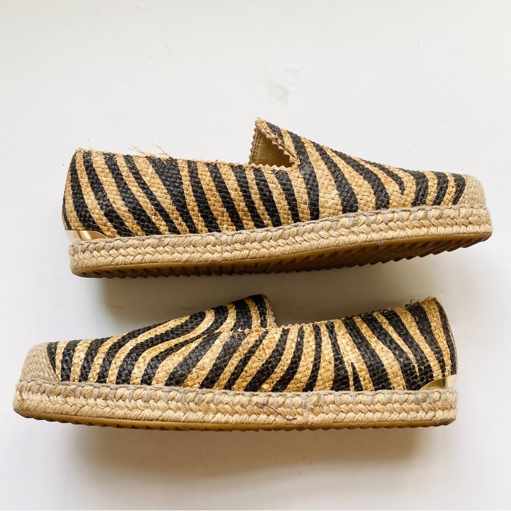Stuart Weitzman Raffia Zebra Pattern Espadrille - Picture 2 of 7